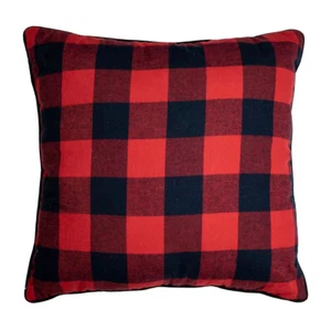 Bear Campfire Red Polyester 18 In. X 18 In. Square Decorative Throw Pillow - Picture 1 of 12