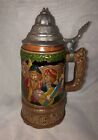 Vintage Beer Stein Music Box w/Pewter Lid Plays “You Are My Sunshine” -WORKS!