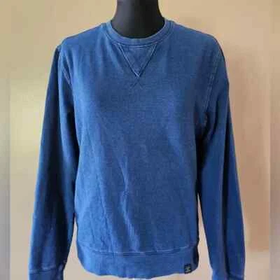 Sudadera para mujer Lucky Brand elástica azul denim manga larga talla pequeña Foto 1 de 4