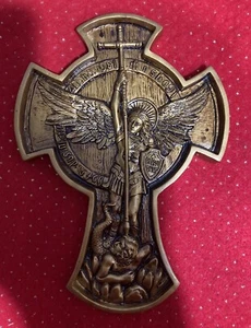 Saint Michael The Archangel Resin Plaque - Picture 1 of 5