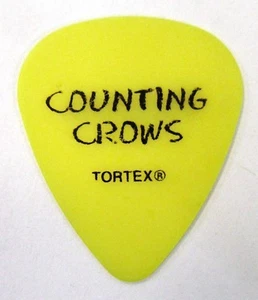 COUNTING CROWS Dan VICKMAN Vickery Guitar Pick black on yellow - Picture 1 of 3