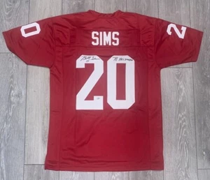 Billy Sims autographed signed football jersey Oklahoma Sooners Heisman 78 inscr. - Picture 1 of 4