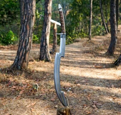 Long Handle Modern Egyptian Khopesh Handmade 25'' Carbon Steel Blade - Image 1 of 4