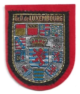 ECUSSON BRODé -- GRAND DUCHE DE LUXEMBOURG -- très bon état - Foto 1 di 1