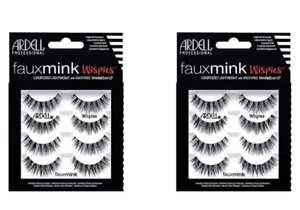 2 Pk 8 Pairs Ardell False Lashes Faux Mink Wispies Multipack Eyelashes