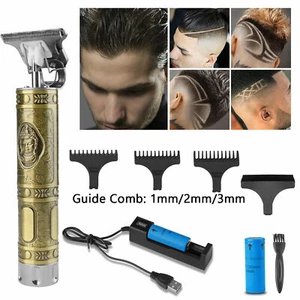 Kemei Buddha Cordless Hair Clippers Trimmer Shaver Clipper Cutting Beard Barber - Picture 1 of 12
