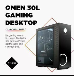 HP OMEN 30L Desktop GT13-1380z Ryzen 5600x 3090 M.2 256GB 8GB Hyper X Ram - Picture 1 of 5