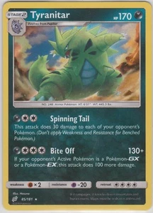 Pokemon TCG SM Team Up 85/181 Tyranitar Holographic Rare Karte - Bild 1 von 1