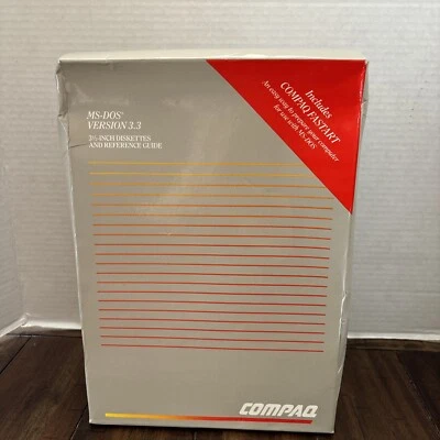 Compaq MS-DOS, Versions 3.3 New Old Stock Diskettes & Reference Guides Sealed - Image 1 of 4