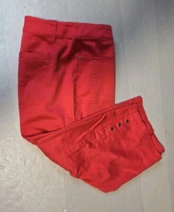 Sz 10 Ladies Capri Pants. Tangerine Cotton Blend Cropped Slacks, Preowned - Picture 1 of 8