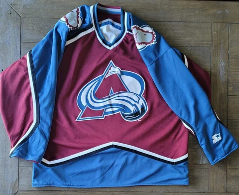 Vintage Starter Colorado Avalanche REVERSIBLE Official NHL Jersey XXL Cover