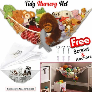 Cuddly Large Soft Toy Hammock Storage Mesh Net Teddy Bear Baby Bedroom Nursery - Picture 1 of 6