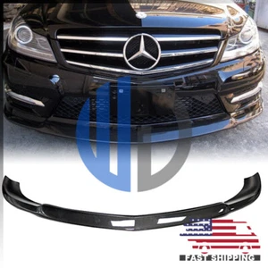 Labio delantero de fibra de carbono estilo AMG CS para Mercedes-Benz W204 2012 2013 2014 - Imagen 1 de 5