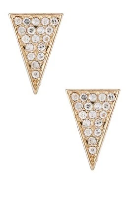 Aretes triangulares alargados pavé cristal circonita cúbica oro Jules Smith Foto 1 de 4
