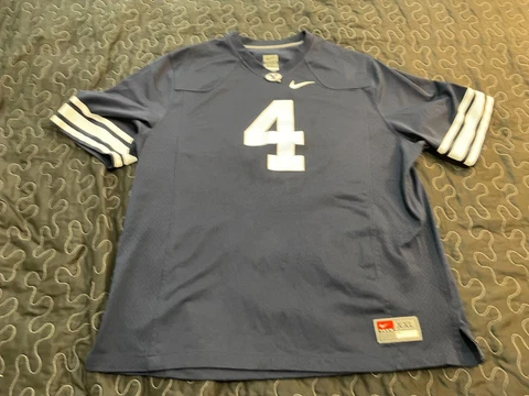 Nike BYU Cougars #4 Football Jersey  TAYSOM HILL Mens 2XL Blue Cover
