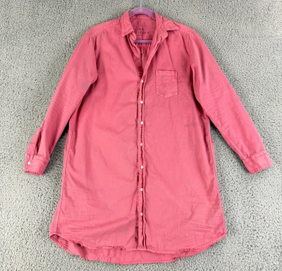 Frank & Eileen Mary Shirt Dress Womens Medium Pink Button-Up Long Sleeve Cotton - Image 1 of 4