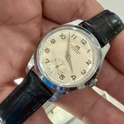 Vintage Bucherer 15 Jewel Hand-Winding 31mm Unisex Cream Dial Swiss Watch RUNS! - Image 1 of 4