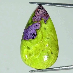 Piedra preciosa suelta cabujón pera atlasita natural de 14,50 quilates 15x25x5 mm - Imagen 1 de 5