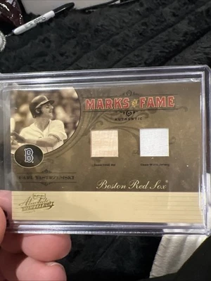 Donruss Marks Of Fame 2005-#MF-47 Carl Yastrzemski 31/50 murciélago y reliquia 20 años de antigüedad Foto 1 de 4