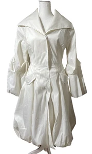 Abrigo Vestido Samuel Dong Marfil Talla L - Imagen 1 de 11