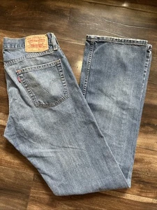 Levis 514 Jeans Mens 33x34 Blue Slim Straight Regular Mid Rise Medium Wash denim - Imagen 1 de 10