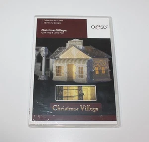 OESD Free Standing Christmas Village Embroidery CD-Quilt Shop and Lamp Post - Picture 1 of 2