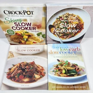Crock Pot Slow Cooker Cookbook Lot of 4 Martha Stewart Low Carb Gourmet Skinny - Imagen 1 de 24