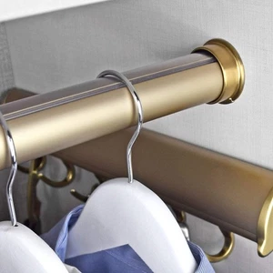 TAG Hardware Premium Custom-Cut 1-5/16" Round Closet Rod Kit | Aluminum - Picture 1 of 25