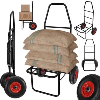 Anglerkarre 100kg Stahl Transportwagen Handwagen Klappbar Sackkarre Angeln - Bild 1 von 4