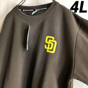 San Diego Padres Darvish MLB Sweatshirt 4L Brown Embroidered Logo From Japan - Picture 1 of 11