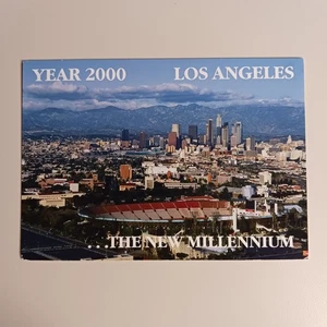 Los Angeles Year 2000 New Millennium Aerial View Of Coliseum Stadium Postcard - Picture 1 of 6