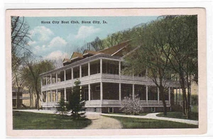 Postal Boat Club Sioux City Iowa 1920c - Imagen 1 de 1
