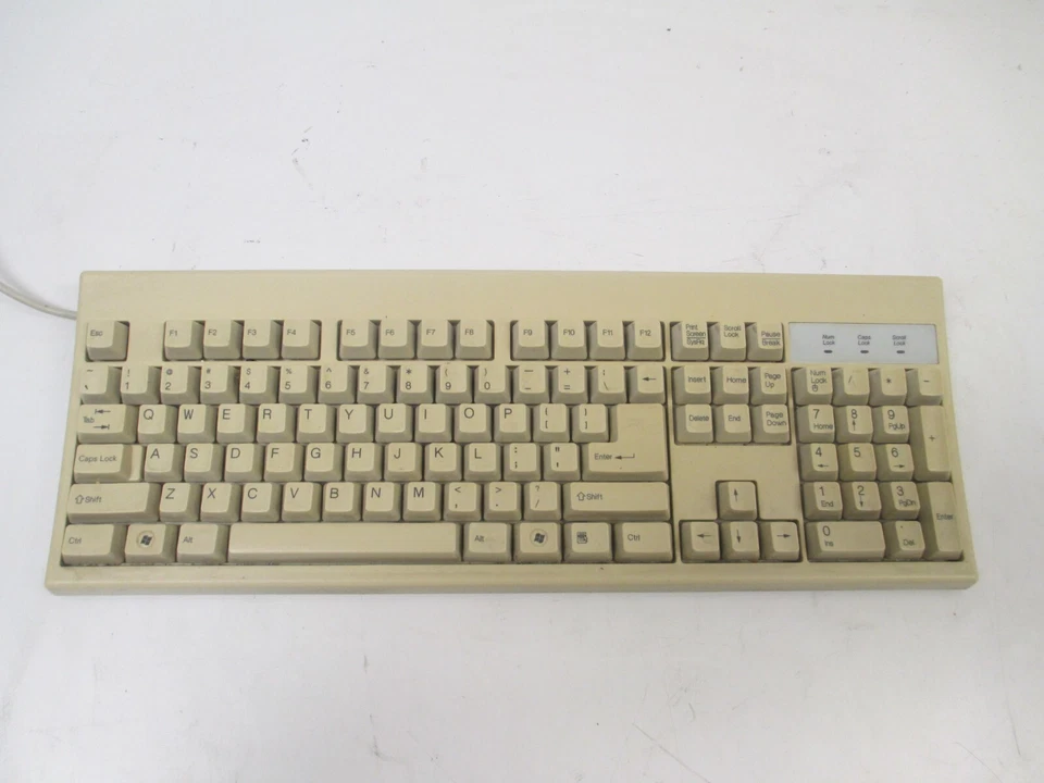 Vintage Chicony KB-2961 Wired PS/2 Keyboard Beige - Image 1 of 4