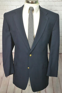 Jack Nicklaus Mens Navy Blue Wool CLASSIC FIT Sport Coat Blazer Jacket SIZE 46L