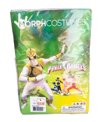 Morphcostumes Adulto Blanco Power Ranger Morphsuit Hombre Superhéroe Disfraz Grande Foto 1 de 4