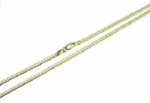 14k Solid Yellow Gold 2mm Cuban Link Chain Necklace Size 16"-30" - Picture 1 of 1