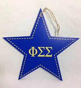 Phi Sigma Sigma Star Decorative Wall Plaque Sorority College Dorm Decor 9-1/2" - Picture 1 of 1