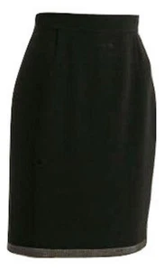 Authentic Elie Tahari Black Crepe Pencil Skirt SZ10/M - Picture 1 of 7
