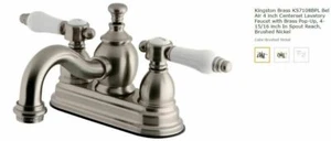 Kingston Brass KS7108BPL Centerset Bathroom Faucet Brushed Nickel MSRP $219.95 - Picture 1 of 5