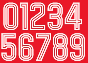 Vinyl 1970's 80's Football Shirt Soccer Numbers Heat Print Football Vintage Z - Picture 1 of 1