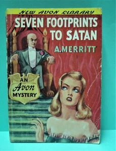 A. Merritt *SEVEN FOOTPRINTS TO HELL* New Avon Library PB Paperback Book 1942 - Picture 1 of 5