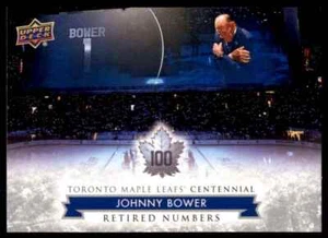 2017-18 UD Maple Leafs Centennial Números Retirados Johnny Bower #123 - Imagen 1 de 2