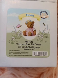 Cherished Teddies Dora #4051515 2015 Club Mini Figurine stop smell daisies New - Picture 1 of 10