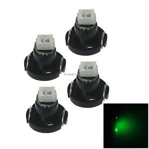4x Green RV T3 Blub NEO Dash Twist Socket HVAC Cluster Lamp 1 1210 SMD LED N001 - Imagen 1 de 5