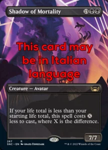 MTG SHADOW OF MORTALITY 287 FOIL EXC - OMBRA DELLA MORTALITÀ - SNC X IT - MAGIC - Bild 1 von 1