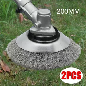 2x Unkrautbürste Hochwertiger Für Stihl Silber Motorsense Freischneider 25,4x200 - Bild 1 von 8