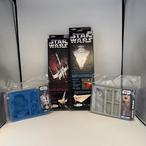 Star Wars BUNDLE 2 vintage balsa fighter kits and 2 silicone molds -T773 - Picture 1 of 19