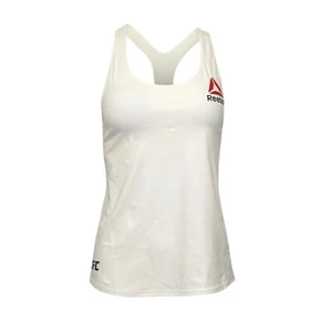 Reebok UFC Women's Chalk White Fight Night Long Bra Top CE8021 - Picture 1 of 2