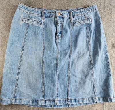 Falda vaquera Forenza vintage para mujer 20 bolsillos abertura lavados ligeros años 90 Foto 1 de 4