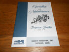 FERGUSON TO-20 TRACTOR OWNER'S MANUAL / OPERATION and MAINTENANCE BOOK